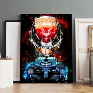 1 Count Wooden Framed Canvas, Retro Formula Motor Racing Car Poster Illustrations, Artistic Modern Art, Fashion Poster, Living Room Bedroom Decoration, Hallway Office Mural, Kitchen, Home Poster, Ideal Gift, High Definition, Waterproof, Artwork