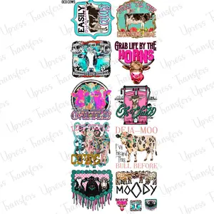 OCD Cows DTF Transfers Gang Sheet 22” wide x 60” long DIY Direct to Film T Shirt Transfers