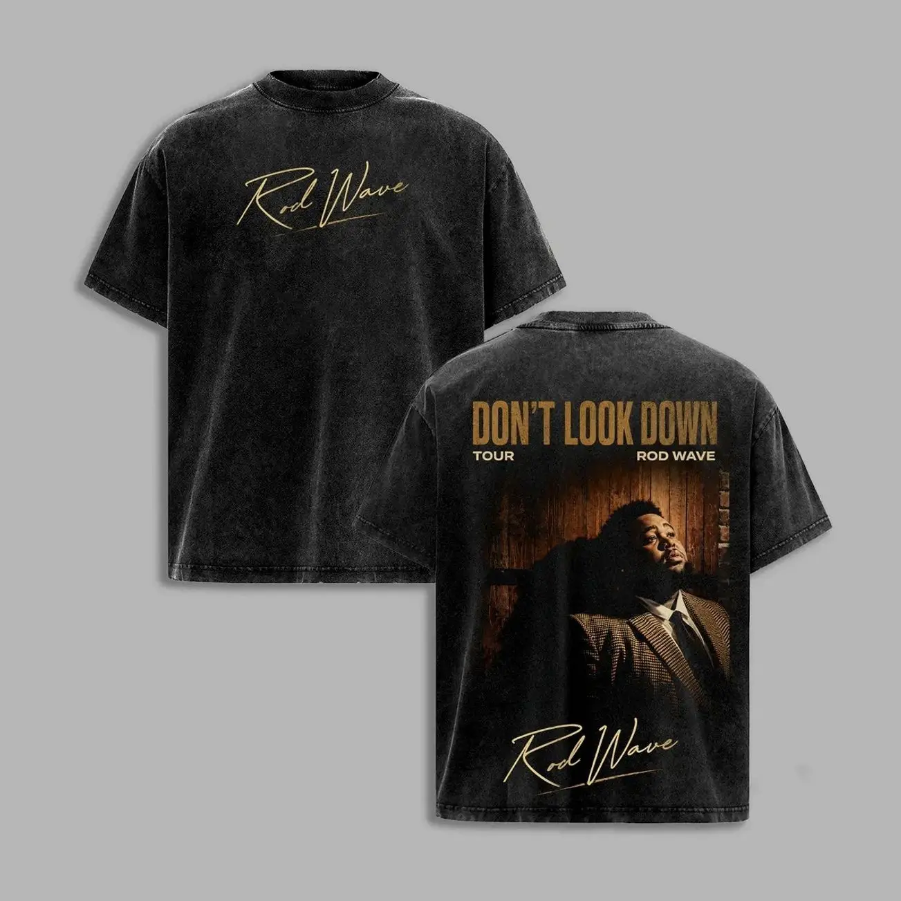 Rod Wave Don't Look Down Tour Vintage Wash T-Shirt, Hip Hop Rap Graphic Tee, Two Sided Concert Shirt, Oversized Music Fan Gift, RodWave, DontLookDown, RodWaveTour, HipHop, RapMusic, HipHopCulture, RetroTee 979
