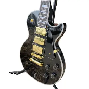 Classic Black Gloss LP Guitar | Gold Hardware 3H pickup Solid Mahogany