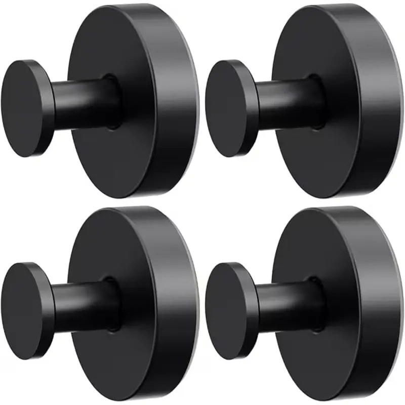 4 Pack Stainless Steel Vacuum Suction Cup Hooks, Reusable Heavy Duty Suction Cup Hooks, No Drill Mounting on Glass, Tile, Metal, For Bathroom,Kitchen,Glass,Tile to Hang Towels,Robes,Loofah