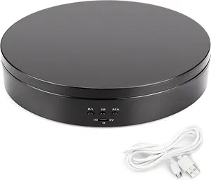 Motorized Rotating Display Stand 7.7", USB and   Turntable Display Stand for Photography, Video Shot, Product, Shoes(Black)