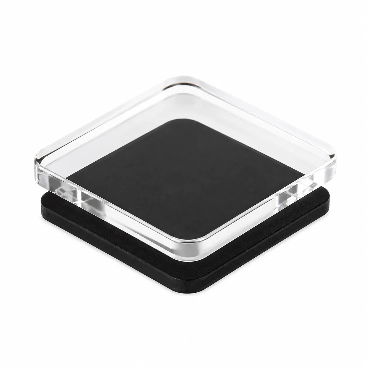 Handmade Magnetic Fridge Magnets: Transparent Square Tiles, Square Fridge Door Magnets, Acrylic Rounded-Corner Portable Magnetic Fridge Magnets