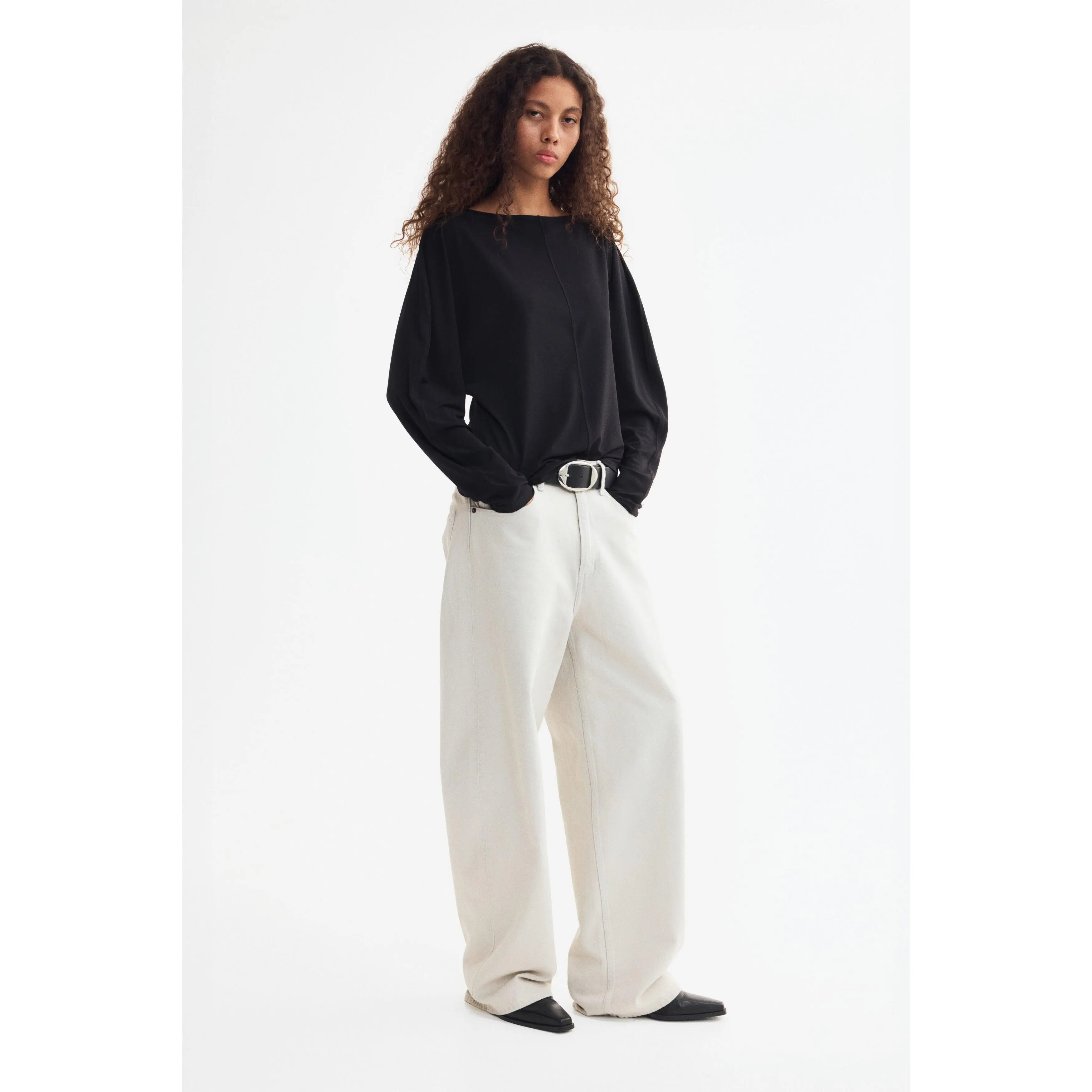 H&M Long-sleeved boat-neck top