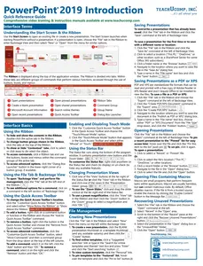 PowerPoint 2019 Introductory Quick Reference Guide
