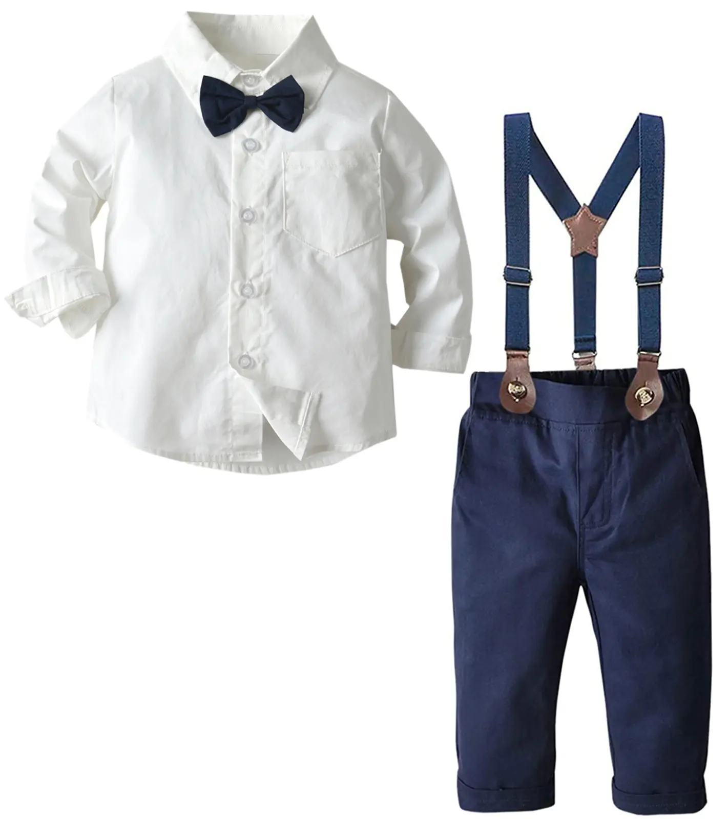 Baby Boy Formal Dress Set, Baby Boy Formal Occasion Celebration, Wedding, Baptism Clothing Set suspender pant