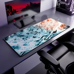 [Sale off up to 65%][Free Ship] Demon Slayer Mouse Pad, Demon Slayer Inspired Anime Character, Large Extended Desk Mat, 100% Neoprene