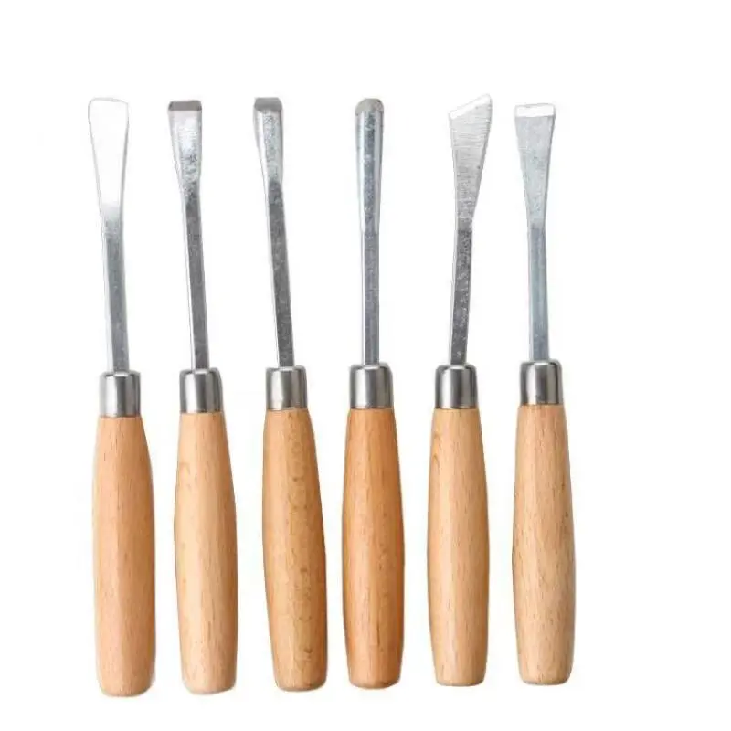6-Piece Woodworking Carving Tool Set for DIY Projects, Includes Wood Carving Chisels and Detail Knives, Perfect for Wood Sculpting