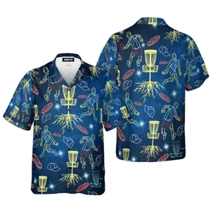 Neon Disc Golf Hawaiian Shirt