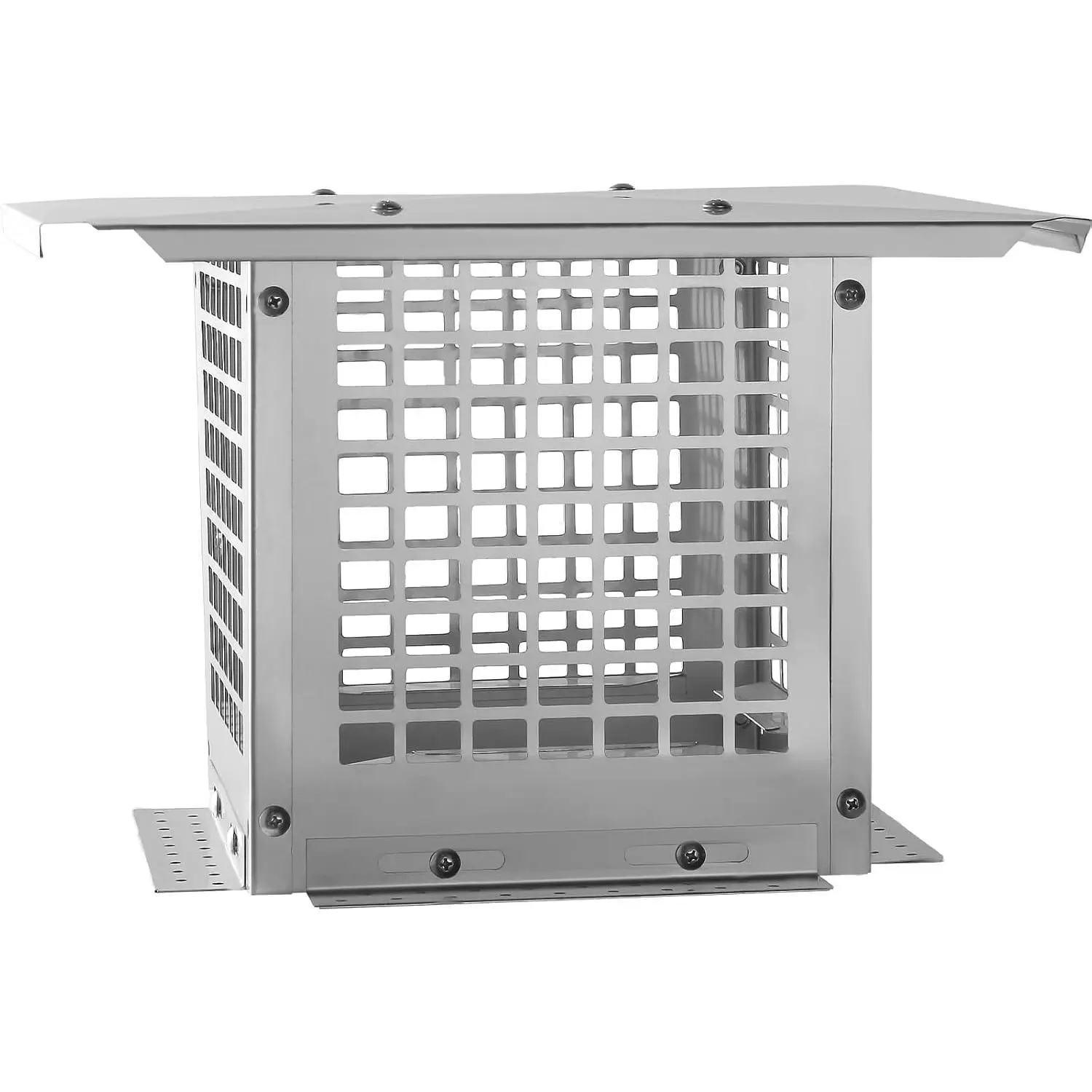 Chimney Cap, Outside Roof Rain Cap,Stainless Steel Fireplace Exhaust Cap, Exterior Stove Pipe Cap, Easy Installation, Adjustable Roof Cap for Vent（Silver）