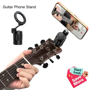 OMOTON Guitar Phone Stand, 360°Rotating Magnetic Airplane Phone Holder，for Magsafe Airplane Travel Essentials Accessories, Adjustable Foldable Universal Handsfree Phone Stand for iPhone 17 16 15 Pro Max Air.