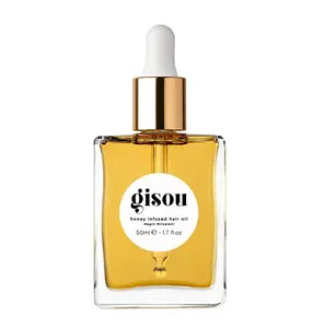 Limited time! Gisou Honey Infused Hair Oil Hydrating &Frizz Control Treatment with Mirsalehi Honey, Adds Shine &Heat Protectant for All Hair Types, 1.7 FI Oz