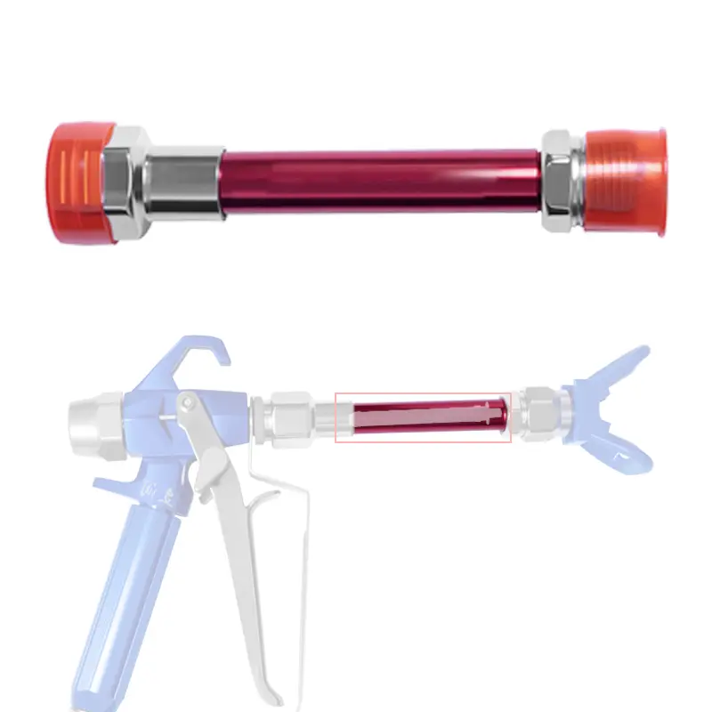 Airless Paint Sprayer Gun Filter Extension, Front-Mounted Spray Gun Filter Rod, Stainless Steel Mesh, Prevents Clogging, Easy Install