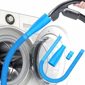 LMMAKE Dryer Vent Cleaner Kit with 31.5 Inch Blue Vacuum Hose & Universal Connector for Easy Lint Removal Compatible with Most Vacuum Cleaners