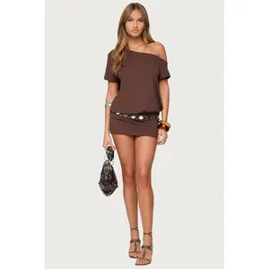 Dorie Off Shoulder Cut Out Mini Dress