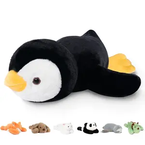 NiuniuDaddy Weighted Stuffed Penguin, 3.3lbs | 20"inches, Large Stuffed Penguin Weighted Plush Animal, Cute Penguin Plush Toy Pillow, Kawaii Plushies Gifts Presents for Adults, Kids Christmas Birthday Holidays Soft Stress Relief weighted stuffed animal