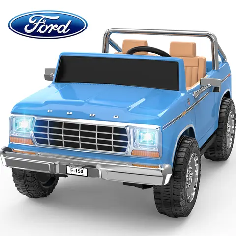 #ChristmasGifts ANPABO Licensed Ford F-150 2 seat Kids Ride on Car 24V, 4 * 100W Motors, 3-Speeds, Soft Start, Large Storage Box, Music Player, Remote Control, Retro Style, Electric Car for Kids 3-8 #DealsForYouDays