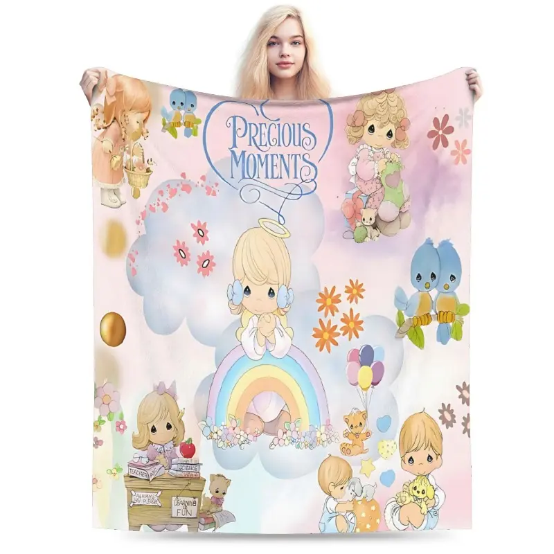 Precious Moments Soft Casual Warm Blanket, Multi-functional Office Blanket, Outdoor Camping Travel Blanket, All-Season Multi-purpose Gift Blanket