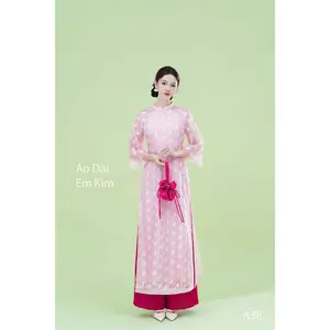 Pink tơ Ao Daii cach tân A38 | Ao Dai for Women| Lunar New Year | Ao Dai Viet Nam