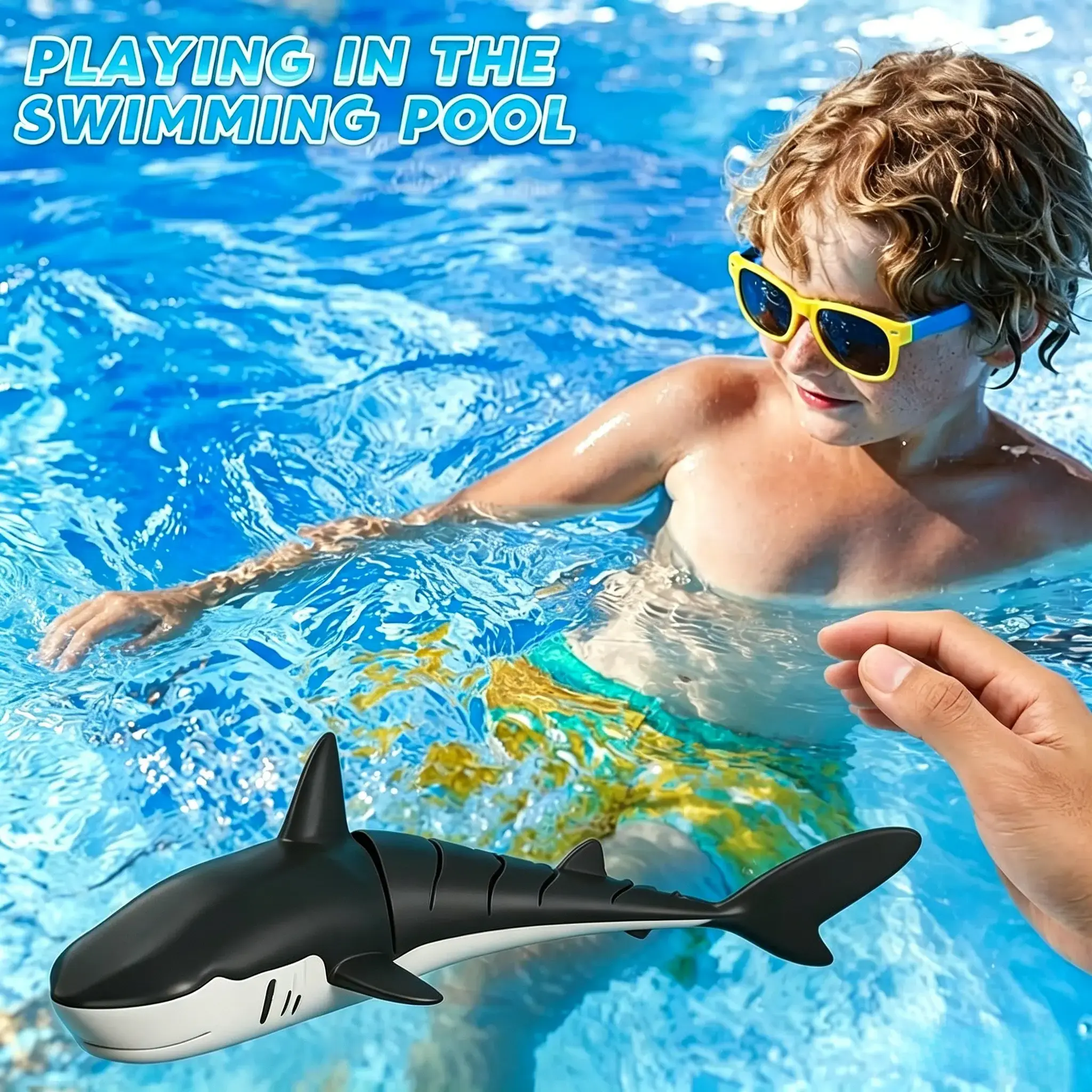 Remote Control Shark Toys 1:18 High Simulation Scale Fish with Light for Lake Bathroom Pool 2.4g Electric RC Boat Birthday Couple Christmas Gifts