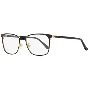 Gucci Rectangular Eyeglasses GG0294O 002 Black/Gold 54mm 0294