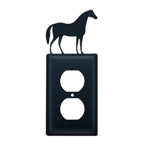 Village Wrought Iron  Horse Outlet Cover