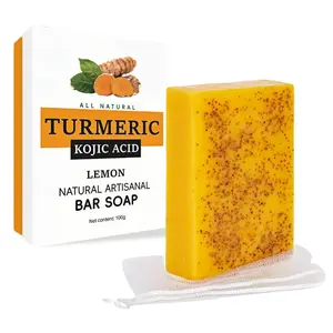 Turmeric Soap，Kojic Acid Soap for Face and Body, Organic Daily Use Skin Care Turmeric Soaps for Women and Men, Gentle Cleansing Suitable for All Skin Types