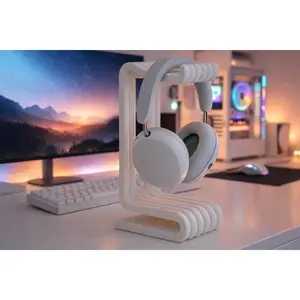 Minimalist Headphone Stand, Modern Desk Headset Holder, AirPods Max Gaming Organizer