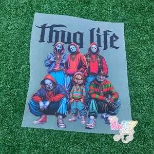 Horror Thug Life DTF transfer - Direct To Film transfers for Custom Apparel