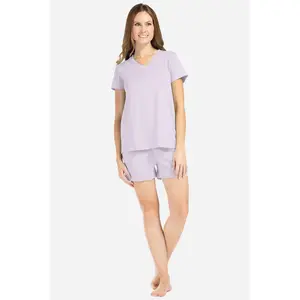 Women's Jersey Pajama Set - Relaxed Tee and Boxer Short - OUTLET - FINAL SALE