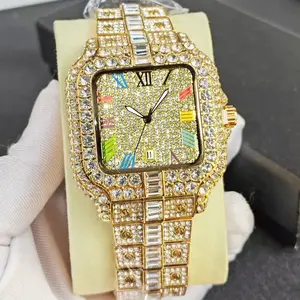 Foreign Trade Hot-Selling Watches Cross-Border Hot Sale Men's Watches Diamond-Studded Hip-Hop Watches Men's Luxury Quartz Watches