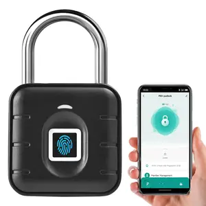 Valentine's Day Gift Smart Fingerprint Padlock: Waterproof IP67 & Anti-Rust, Ideal for Gym, School, Travel, & Outdoor - Supports 20 Fingerprints