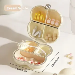 Portable Pill Organizer, Medicine Organizer, 1 Count Multi-compartment Travel Pill Box, Dust-proof Daily Use Small Storage Container for Home Office Travel, Healthcare