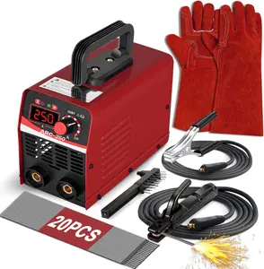GNI 250A 20PCS Welding Rods 16 Inches Gloves Welding Machine, Super MINI Portable Hammer Stick Welder, IGBT Inverter Welder Machine 110V, Beginner Hobbyists Home Repairs DIY Projects Welder