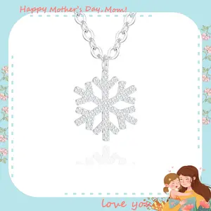 KINHOPI Snowflake Necklace for Women Dainty Simple Jewelry Everyday Sparkling Adjustable Chain Perfect Gift Choice