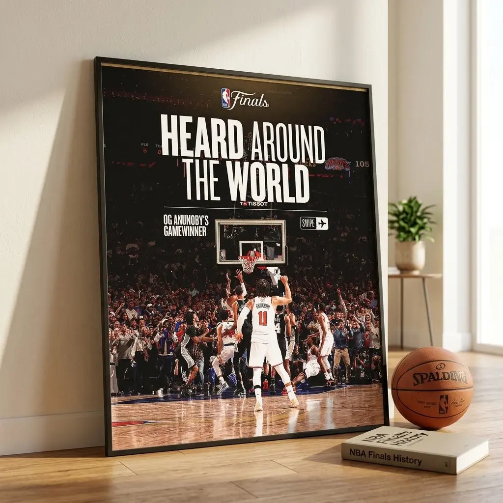 OG Anunoby Poster, New York Knicks NBA Finals Gamewinner Poster, No Frame
