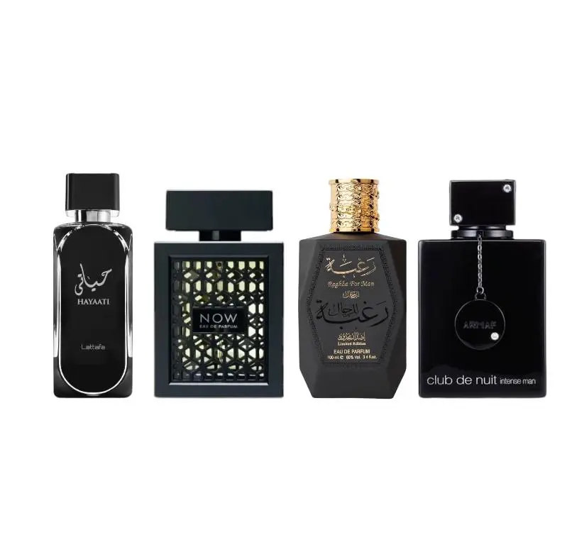 Oudlash Bundle | Lattafa Rave Now Black + Lattafa Hayaati Black+ Lattafa Raghba + Club De Nuit Intense Men | Men's Fragrances | 100ML | Apple, bergamot, black currant