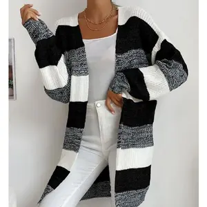 TikChic Closet Casual color block pockets cardigan long sleeve warm women sweater for fall winter daily outfits