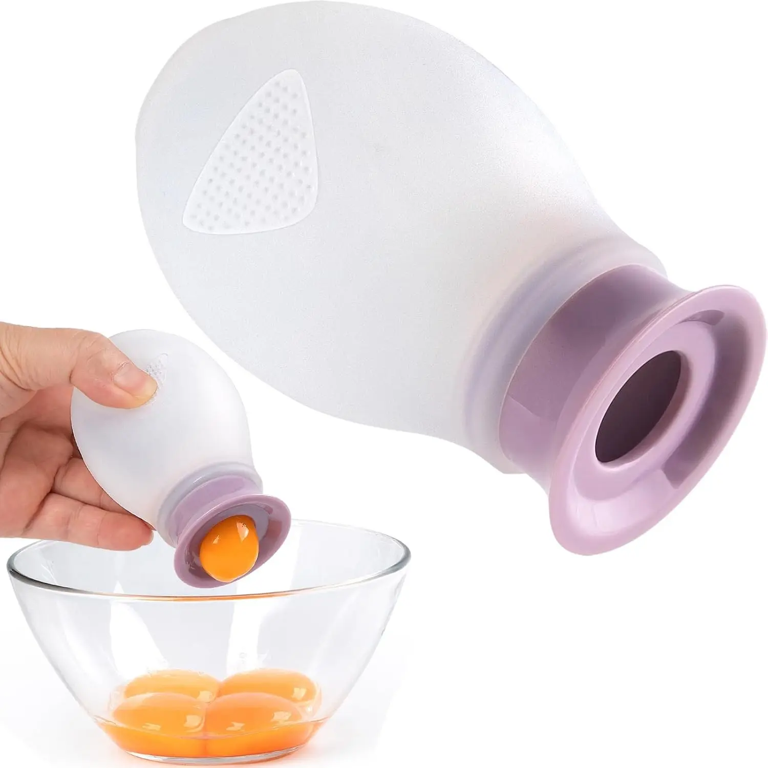 2026 New Silicone Egg Separator Yolk and White Separator for Raw Eggs Cute Kitchen Tool for Baking Dishwasher Safe