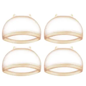 4PCS HD Wig Cap for Lace Front Wigs - Stretchy Nylon Stocking Wig Caps for Women, Perfect for Wig Installations