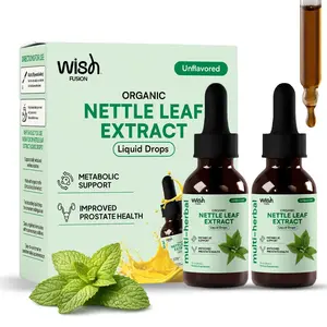 Wish Fusion Nettle Extract Liquid Drops | Nettle Leaf Supplement for Allergy, Hair, Urinary & Inflammation | Organic Urtica Dioica 590mg Unflavored | 2 Pack 30ml Each
