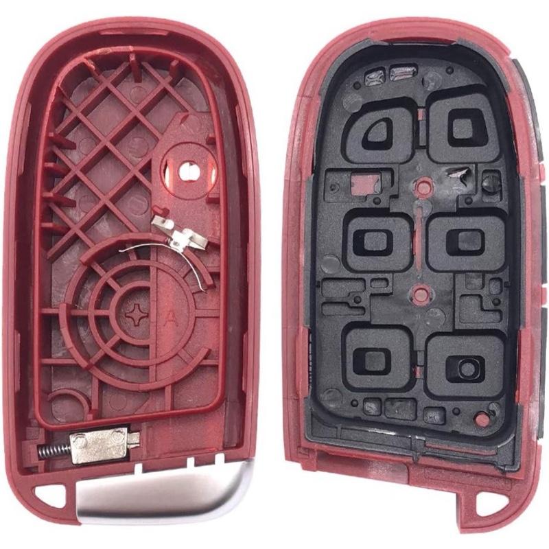 Replacement Key Fob Cover Case fit for 2016 2017 2018 2019 2020 Dodge Charger Challenger Jeep Grand Cherokee Compass Cherokee Renegade Patriot Grand Comander Keyless Entry Remote Key Fob Shell