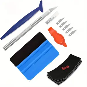 Vinyl Wrap Application Tool Kit, Window Tint Kit with Cutter, Squeegee, and Spatulas for Film Installation