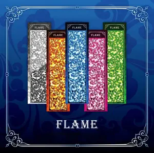 Flame Sticker Sheet 54mm X 204mm Colorful Design Decorative Stickers for Your Needs