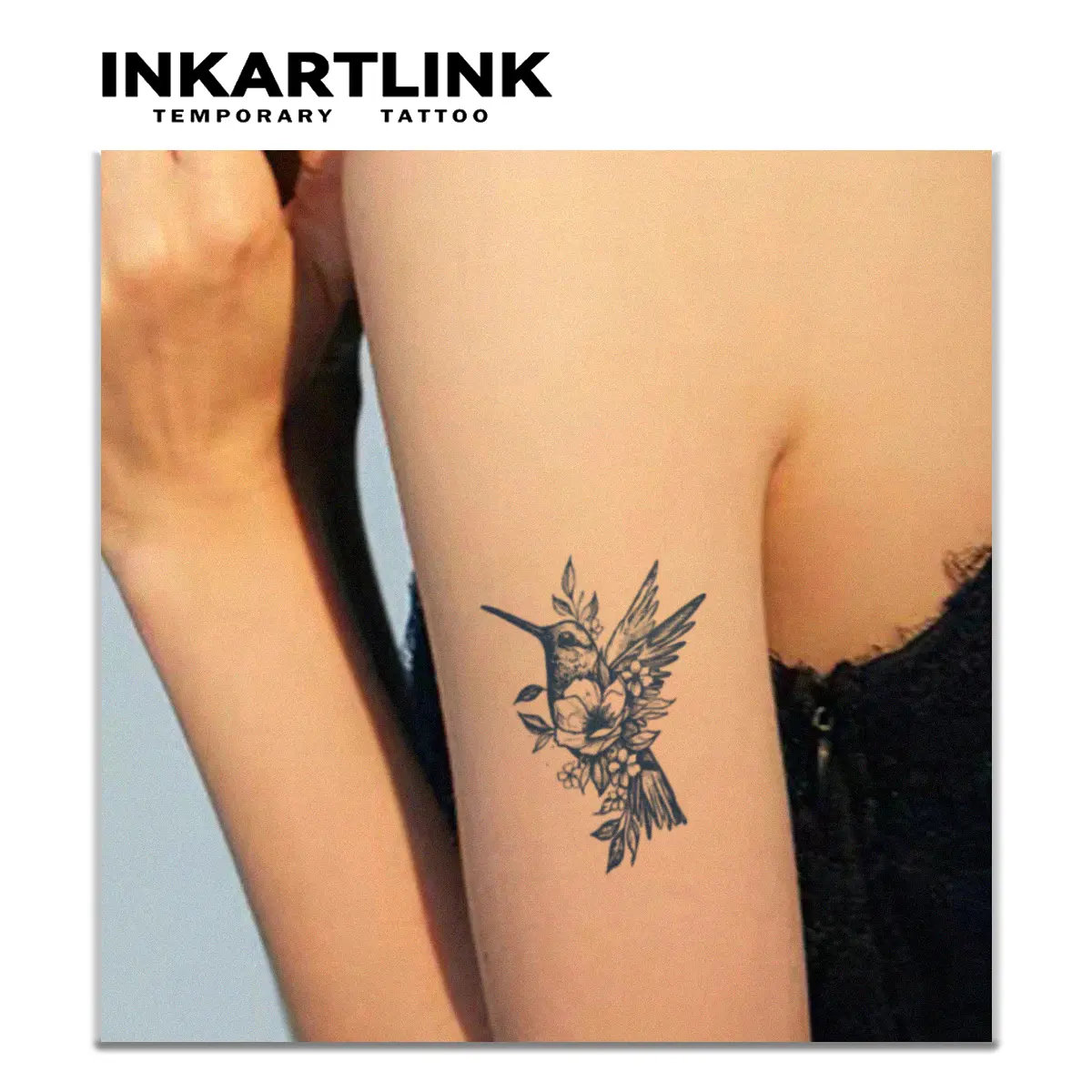 INKARTLINK Tattoo Tech, 3 Sheets Small Semi Permanent Tattoo, Adult Art Design Temporary Tattoos, Lasts 1-2 Weeks, Waterproof, Realistic Look, No Adhesive, No Reflection (Little Bird Design) Temporary Fake Tattoo Peel Off Tattoo
