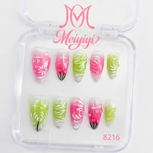 .DP.8216.Hand-painted gradient wearable nails