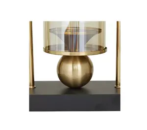CosmoLiving by Cosmopolitan Pillar Hurricane Candle Holder Table Decor 2-piece Set
