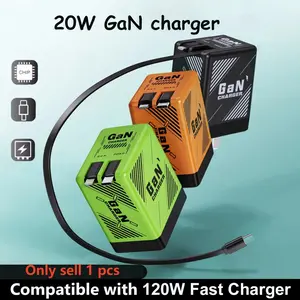 SIFOX 20W Fast Charger - Type-C + Lightning Dual-Port Extendable Cable with a Length of 80CM, Supports PD3.0 Fast Charging Protocol, Compatible with Android/iOS Smartphones, Tablets, Game Consoles, Watches and Other Multiple Devices