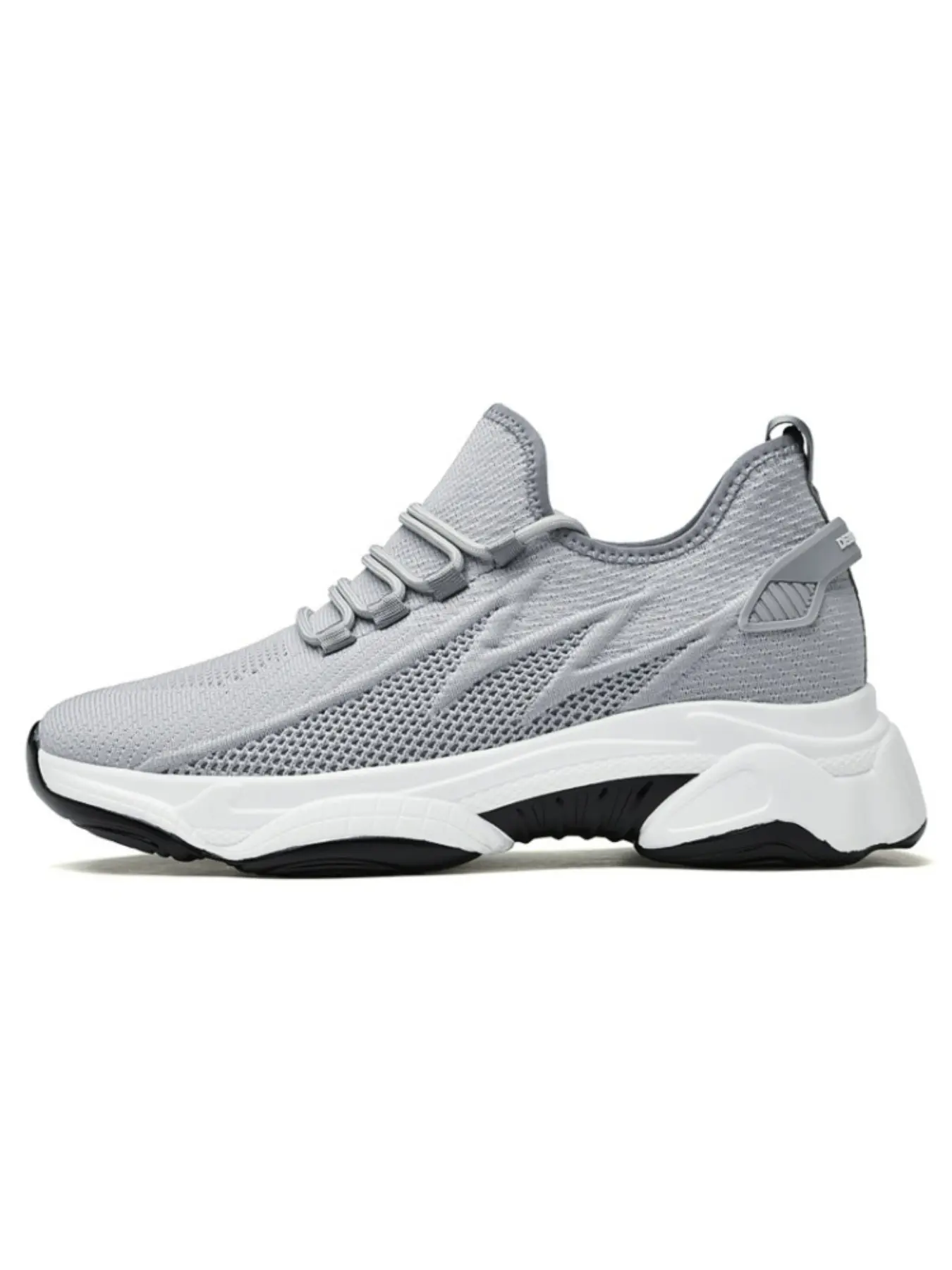 Unisex Height-Boosting Sneakers (8cm), Height Increasing Sneakers, Athletic Casual Sneakers, Breathable Mesh Casual Shoes, Sports Shoes, Invisible Heel Footwear, Laces Closure, Eva Sole, All-Season Comfort