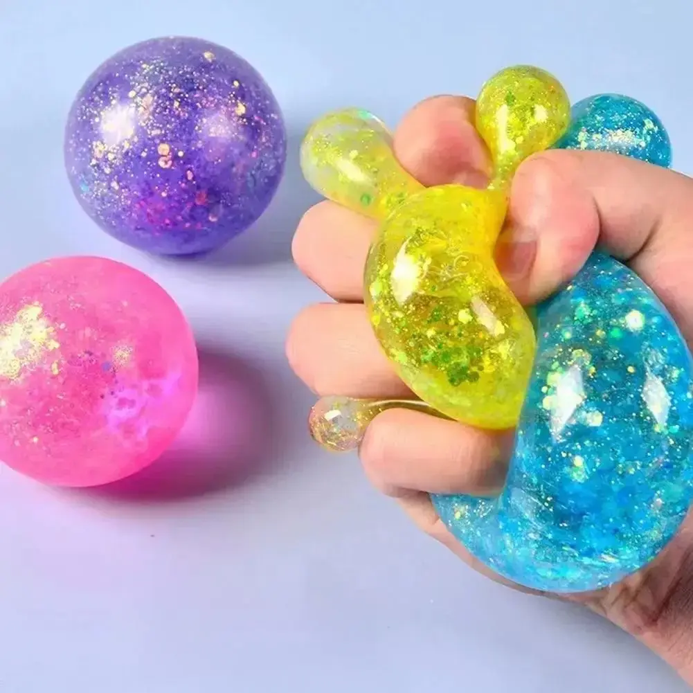 2026 New Glitter Stress Relief Toy Hot Round Maltose Pinch Decompression Ball Relief Toy Decompression Artifact Adult Toys